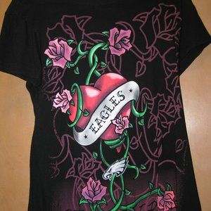 LAST CALL: NFL Philadelphia Eagles Reebok Women's XL Fitted Top EUC Tattoo Style